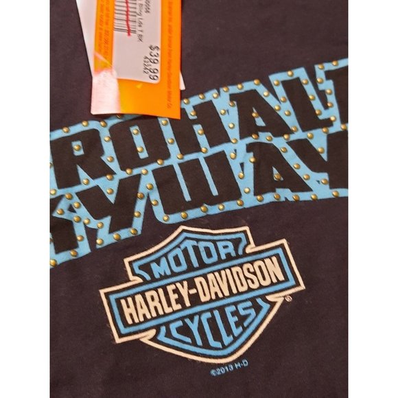 2) Women's Harley Davidson Logo Shirt. Black & Pink. Size XL. See Measurements - Picture 5 of 15